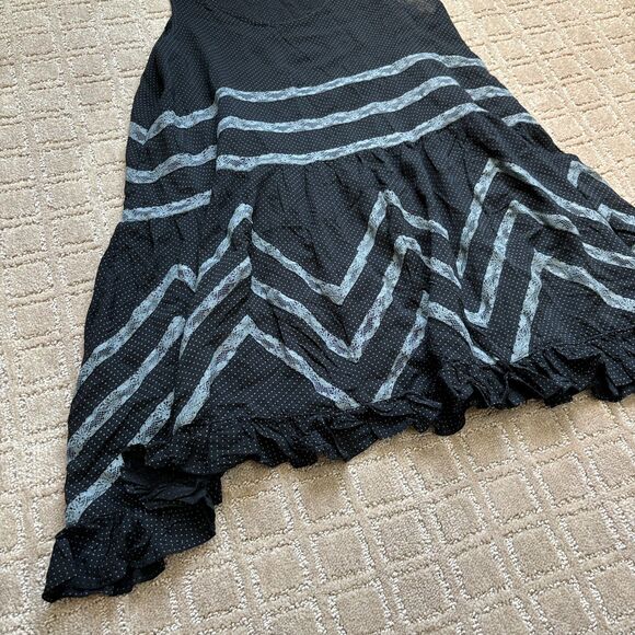 Intimately Free People Trapeze Lace Slip Dress Tunic Women's S Black Printed NWT - Picture 4 of 13
